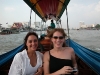 Robin with her daughter on boat in Bangkok