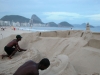 Sand Sculpture on Cococabana Beach, Rio de Janeiro