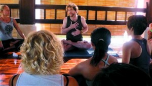 Patrick Creelman guiding Anusara Yoga class